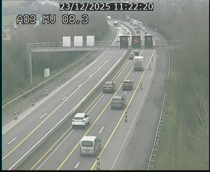 <h2>Webcam Autoroute après la Croix de Bettembourg en direction de Luxembourg sur l'A3</h2>
