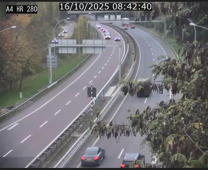 Webcam traffic A4 Luxembourg - BK 0.2 - P+R Bouillon (direction Luxembourg)