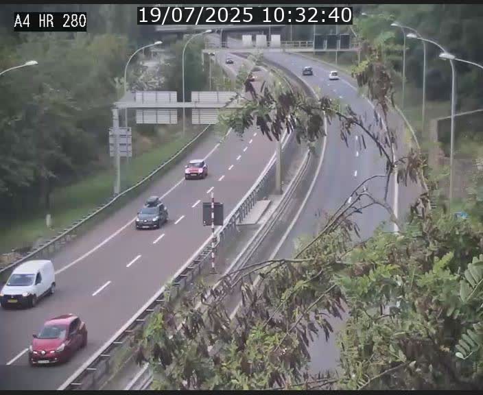 Webcam traffic A4 Luxembourg - BK 0.2 - P+R Bouillon (direction Luxembourg)