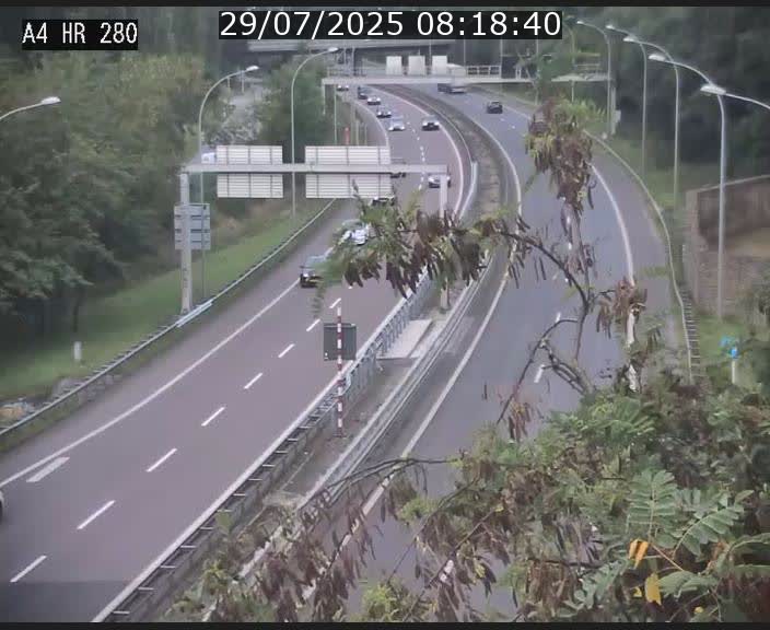 Webcam traffic A4 Luxembourg - BK 0.2 - P+R Bouillon (direction Luxembourg)