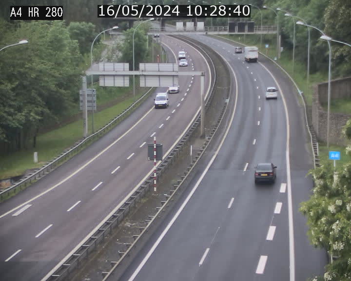 Webcam traffic A4 Luxembourg - BK 0.2 - P+R Bouillon (direction Luxembourg)