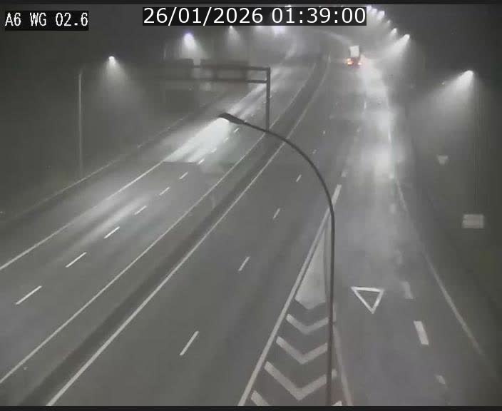 Traffic live webcam Luxembourg Croix de Cessange - A6 - BK 2.6 - direction France/Allemagne