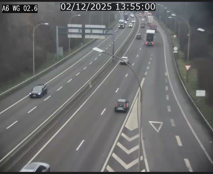 <h2>Traffic live webcam Luxembourg Croix de Cessange - A6 - BK 2.6 - direction France/Allemagne</h2>
