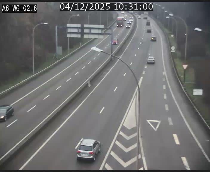 <h2>Traffic live webcam Luxembourg Croix de Cessange - A6 - BK 2.6 - direction France/Allemagne</h2>