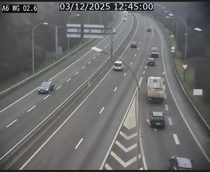 <h2>Traffic live webcam Luxembourg Croix de Cessange - A6 - BK 2.6 - direction France/Allemagne</h2>