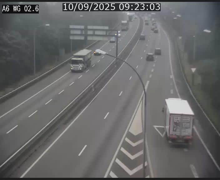 <h2>Traffic live webcam Luxembourg Croix de Cessange - A6 - BK 2.6 - direction France/Allemagne</h2>