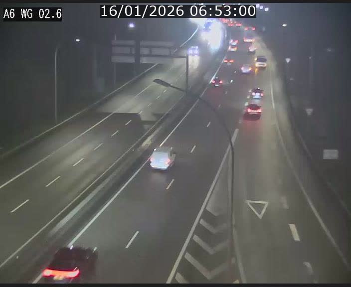 <h2>Traffic live webcam Luxembourg Croix de Cessange - A6 - BK 2.6 - direction France/Allemagne</h2>