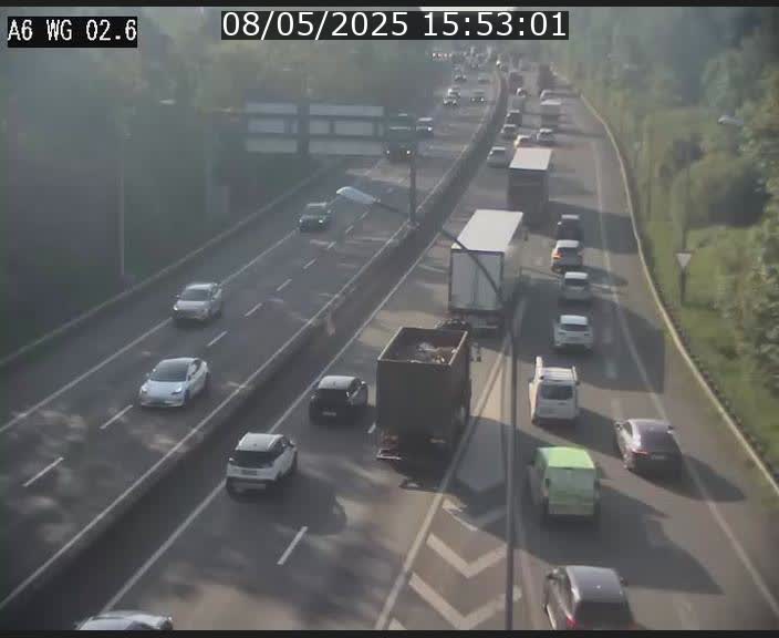 Traffic live webcam Luxembourg Croix de Cessange - A6 - BK 2.6 - direction France/Allemagne