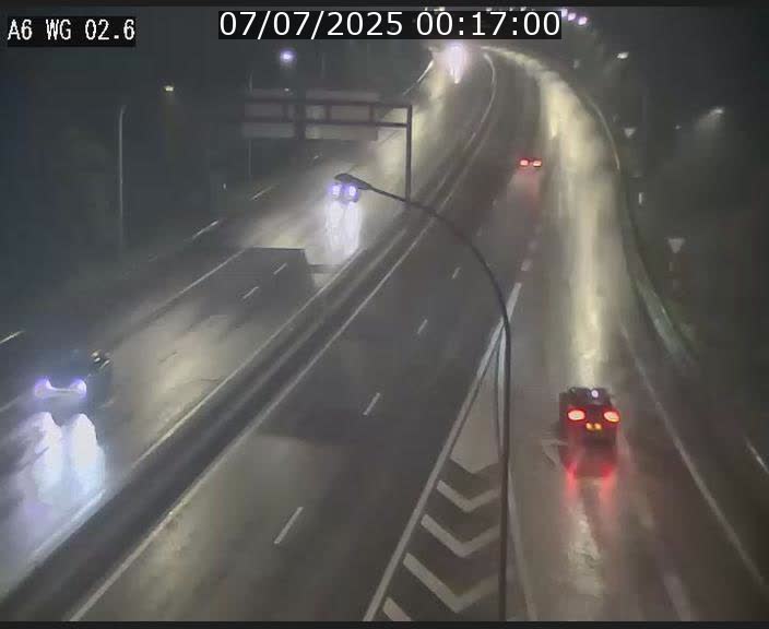 Traffic live webcam Luxembourg Croix de Cessange - A6 - BK 2.6 - direction France/Allemagne