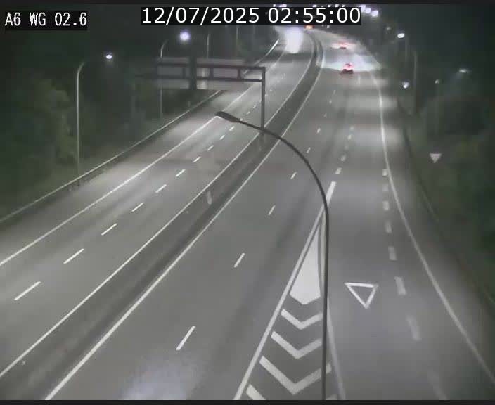 Traffic live webcam Luxembourg Croix de Cessange - A6 - BK 2.6 - direction France/Allemagne