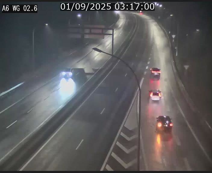 Traffic live webcam Luxembourg Croix de Cessange - A6 - BK 2.6 - direction France/Allemagne
