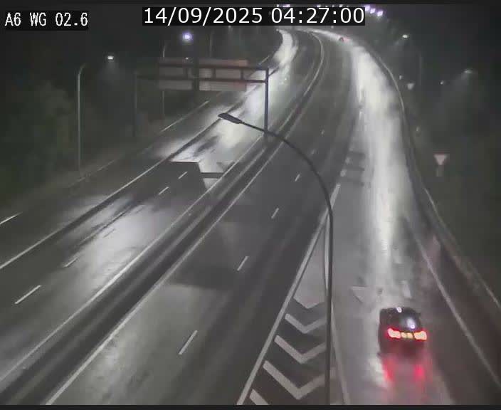 Traffic live webcam Luxembourg Croix de Cessange - A6 - BK 2.6 - direction France/Allemagne