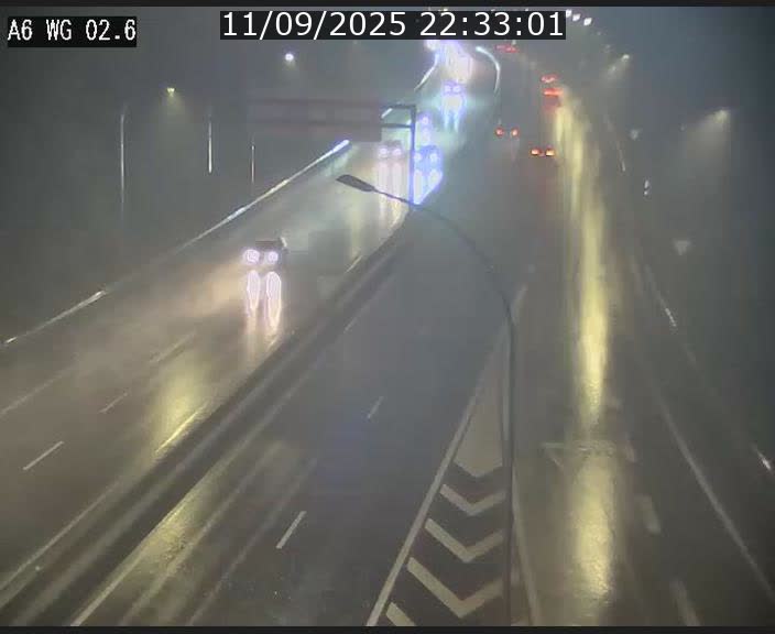 Traffic live webcam Luxembourg Croix de Cessange - A6 - BK 2.6 - direction France/Allemagne