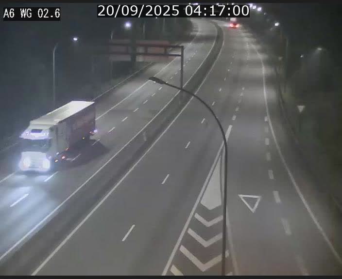 Traffic live webcam Luxembourg Croix de Cessange - A6 - BK 2.6 - direction France/Allemagne