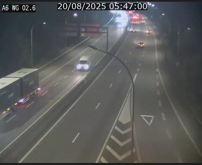 <h2>Traffic live webcam Luxembourg Croix de Cessange - A6 - BK 2.6 - direction France/Allemagne</h2>