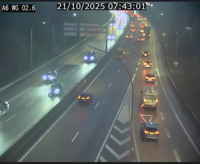 <h2>Traffic live webcam Luxembourg Croix de Cessange - A6 - BK 2.6 - direction France/Allemagne</h2>