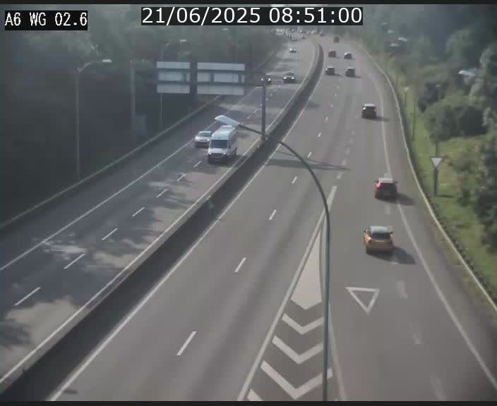 <h2>Traffic live webcam Luxembourg Croix de Cessange - A6 - BK 2.6 - direction France/Allemagne</h2>