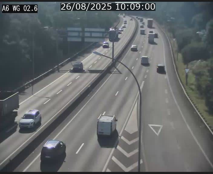 <h2>Traffic live webcam Luxembourg Croix de Cessange - A6 - BK 2.6 - direction France/Allemagne</h2>