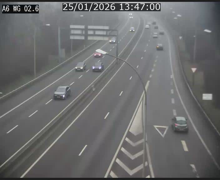<h2>Traffic live webcam Luxembourg Croix de Cessange - A6 - BK 2.6 - direction France/Allemagne</h2>