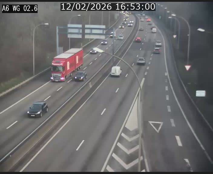 <h2>Traffic live webcam Luxembourg Croix de Cessange - A6 - BK 2.6 - direction France/Allemagne</h2>