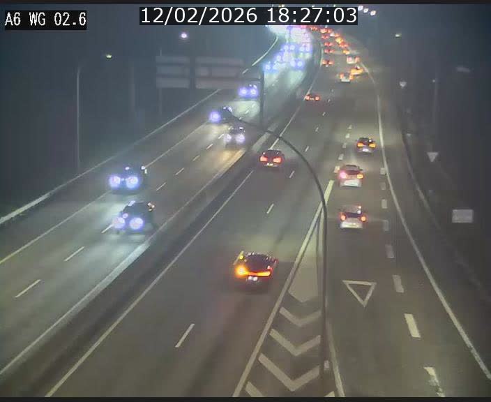 <h2>Traffic live webcam Luxembourg Croix de Cessange - A6 - BK 2.6 - direction France/Allemagne</h2>