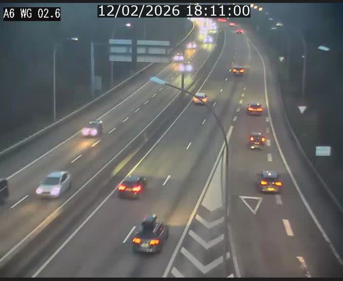 <h2>Traffic live webcam Luxembourg Croix de Cessange - A6 - BK 2.6 - direction France/Allemagne</h2>