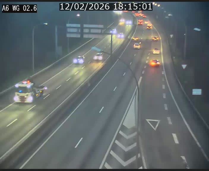 <h2>Traffic live webcam Luxembourg Croix de Cessange - A6 - BK 2.6 - direction France/Allemagne</h2>