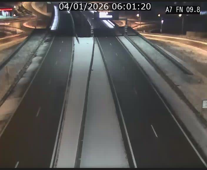 Caméra trafic Luxembourg - A7, Tunnel Gousselerbierg, sortie sud, direction rond-point Lorentzweiler (BK 9.9)