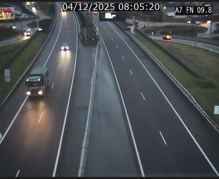 Caméra trafic Luxembourg - A7, Tunnel Gousselerbierg, sortie sud, direction rond-point Lorentzweiler (BK 9.9)