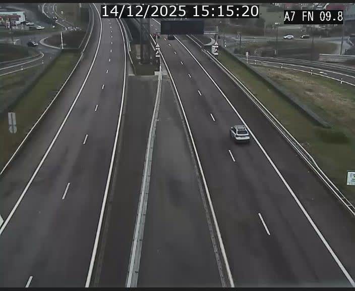 Caméra trafic Luxembourg - A7, Tunnel Gousselerbierg, sortie sud, direction rond-point Lorentzweiler (BK 9.9)