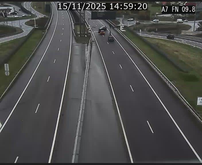 Caméra trafic Luxembourg - A7, Tunnel Gousselerbierg, sortie sud, direction rond-point Lorentzweiler (BK 9.9)