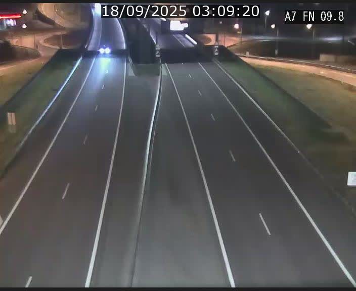 Caméra trafic Luxembourg - A7, Tunnel Gousselerbierg, sortie sud, direction rond-point Lorentzweiler (BK 9.9)