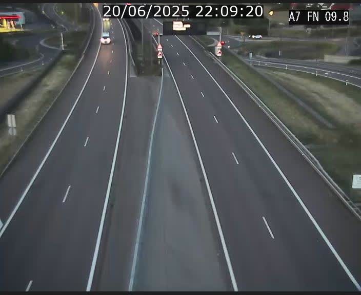 Caméra trafic Luxembourg - A7, Tunnel Gousselerbierg, sortie sud, direction rond-point Lorentzweiler (BK 9.9)