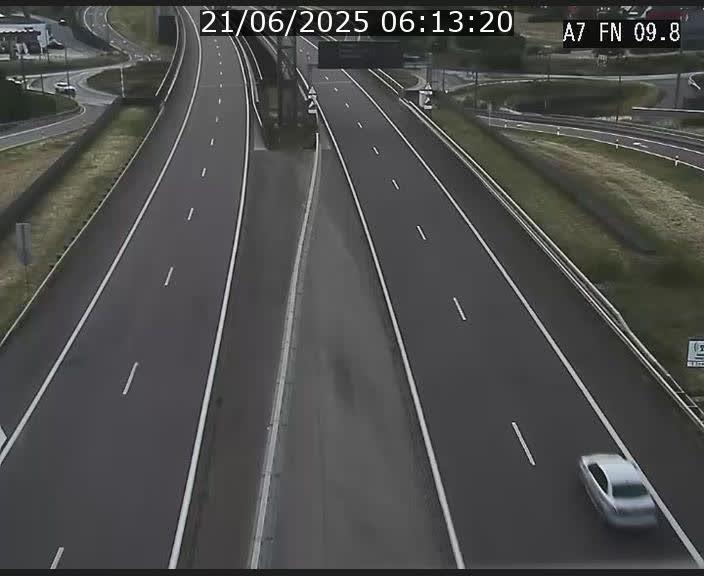 Caméra trafic Luxembourg - A7, Tunnel Gousselerbierg, sortie sud, direction rond-point Lorentzweiler (BK 9.9)