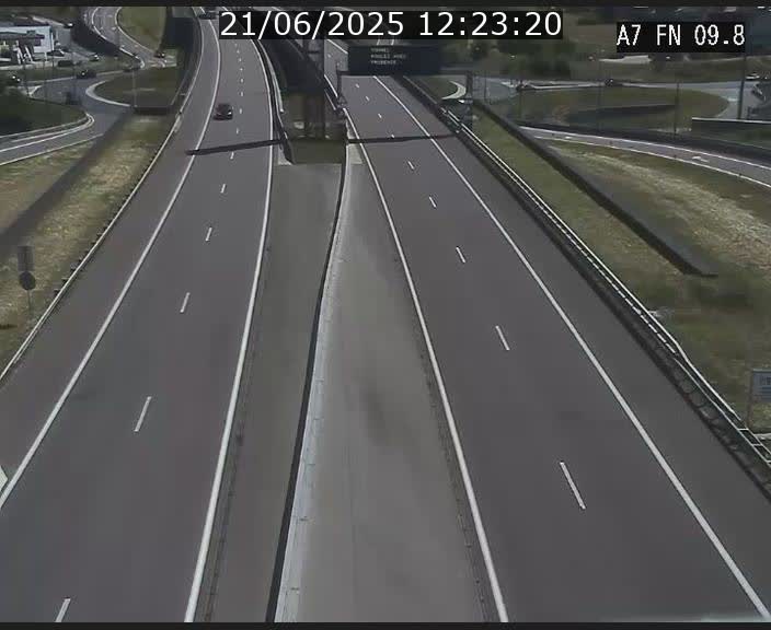 Caméra trafic Luxembourg - A7, Tunnel Gousselerbierg, sortie sud, direction rond-point Lorentzweiler (BK 9.9)