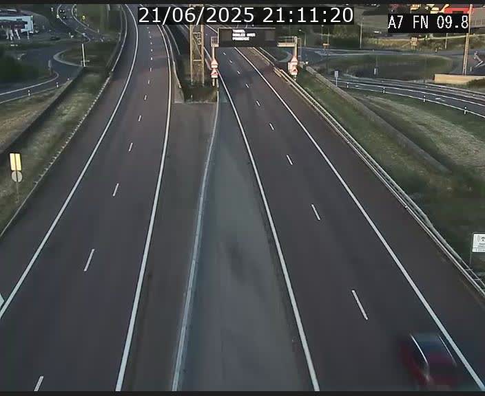 Caméra trafic Luxembourg - A7, Tunnel Gousselerbierg, sortie sud, direction rond-point Lorentzweiler (BK 9.9)