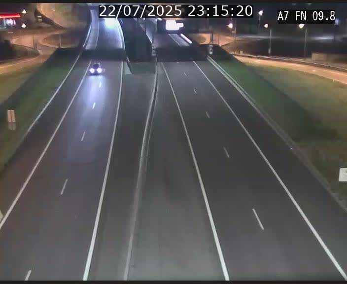 Caméra trafic Luxembourg - A7, Tunnel Gousselerbierg, sortie sud, direction rond-point Lorentzweiler (BK 9.9)