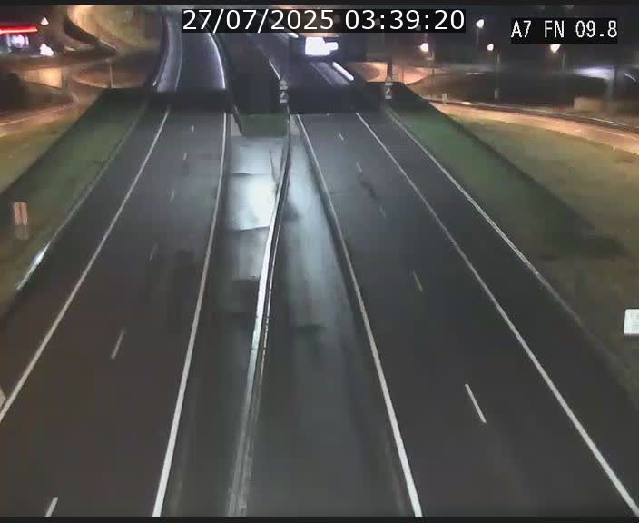 Caméra trafic Luxembourg - A7, Tunnel Gousselerbierg, sortie sud, direction rond-point Lorentzweiler (BK 9.9)