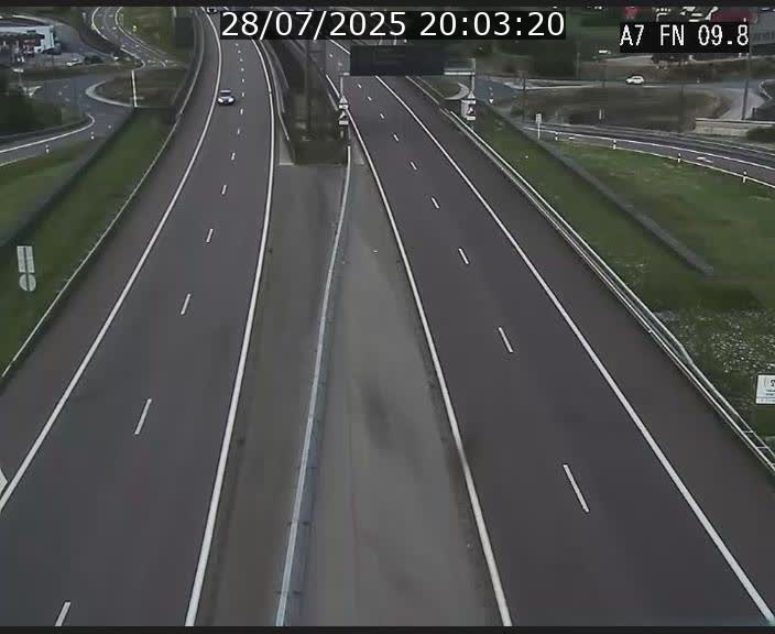 Caméra trafic Luxembourg - A7, Tunnel Gousselerbierg, sortie sud, direction rond-point Lorentzweiler (BK 9.9)