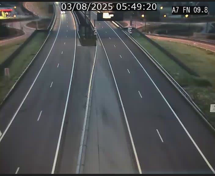 Caméra trafic Luxembourg - A7, Tunnel Gousselerbierg, sortie sud, direction rond-point Lorentzweiler (BK 9.9)
