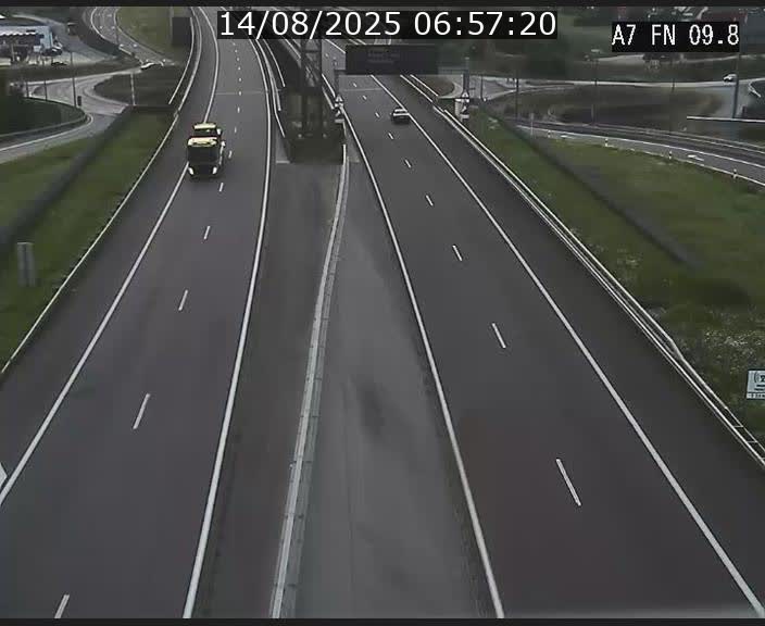 Caméra trafic Luxembourg - A7, Tunnel Gousselerbierg, sortie sud, direction rond-point Lorentzweiler (BK 9.9)