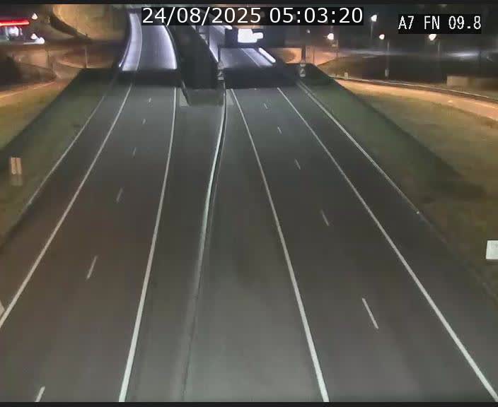 Caméra trafic Luxembourg - A7, Tunnel Gousselerbierg, sortie sud, direction rond-point Lorentzweiler (BK 9.9)