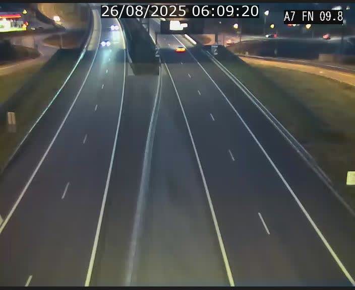 Caméra trafic Luxembourg - A7, Tunnel Gousselerbierg, sortie sud, direction rond-point Lorentzweiler (BK 9.9)