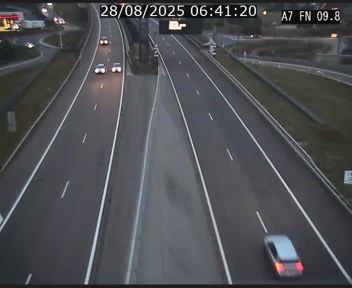 Caméra trafic Luxembourg - A7, Tunnel Gousselerbierg, sortie sud, direction rond-point Lorentzweiler (BK 9.9)