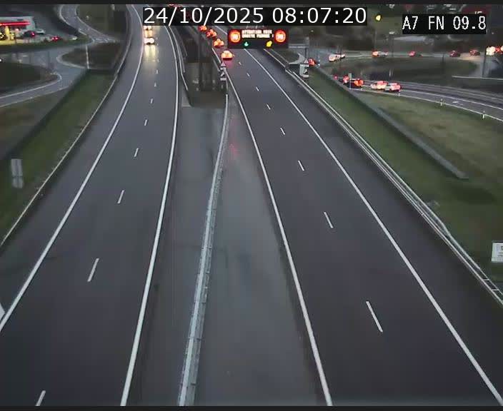 Caméra trafic Luxembourg - A7, Tunnel Gousselerbierg, sortie sud, direction rond-point Lorentzweiler (BK 9.9)