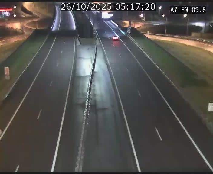 Caméra trafic Luxembourg - A7, Tunnel Gousselerbierg, sortie sud, direction rond-point Lorentzweiler (BK 9.9)