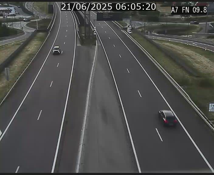 Caméra trafic Luxembourg - A7, Tunnel Gousselerbierg, sortie sud, direction rond-point Lorentzweiler (BK 9.9)