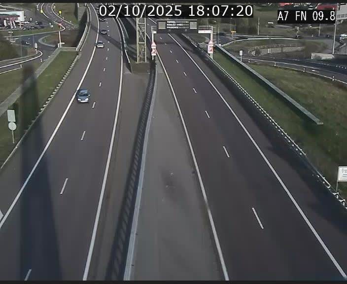 Caméra trafic Luxembourg - A7, Tunnel Gousselerbierg, sortie sud, direction rond-point Lorentzweiler (BK 9.9)