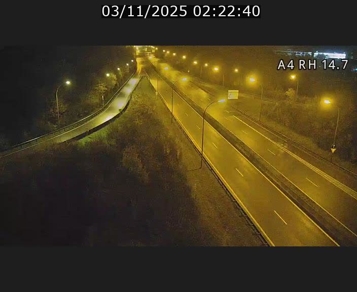 <h2>Traffic live webcam Luxembourg Jonction Lankelz - A4 - BK 14.7 - direction Luxembourg</h2>