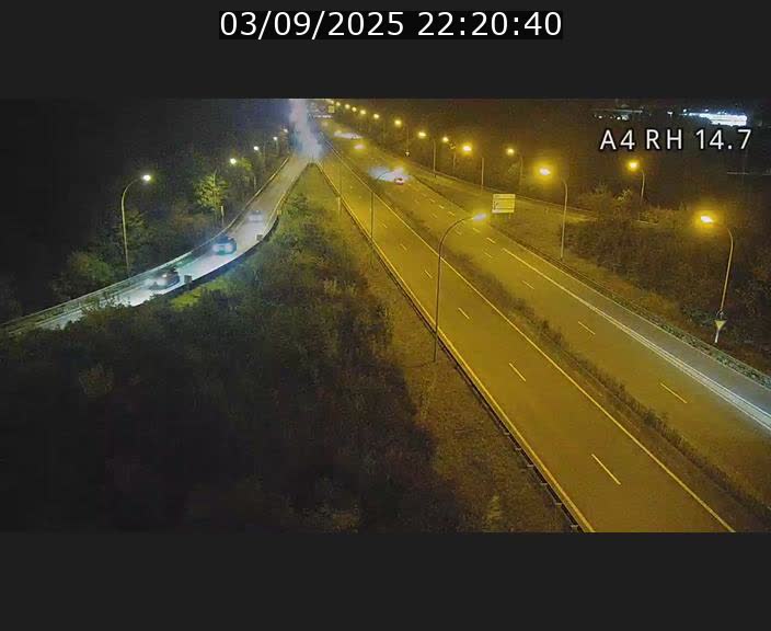 <h2>Traffic live webcam Luxembourg Jonction Lankelz - A4 - BK 14.7 - direction Luxembourg</h2>